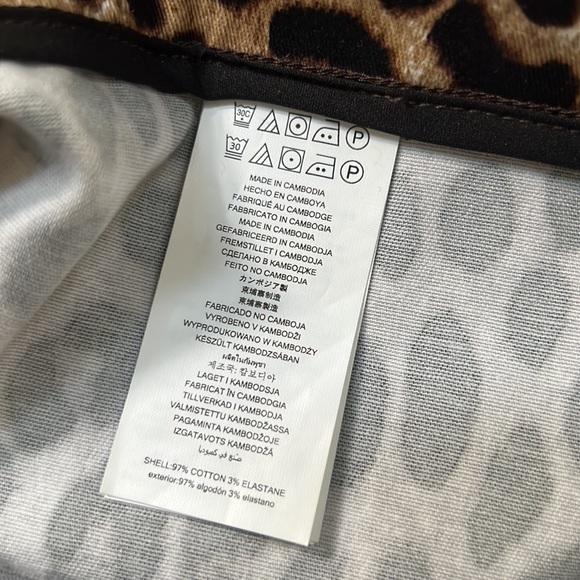 MICHAEL Michael Kors Cheetah Print Ponte Knit Pull-On Slim Leg Ankle Pants. - Picture 9 of 12